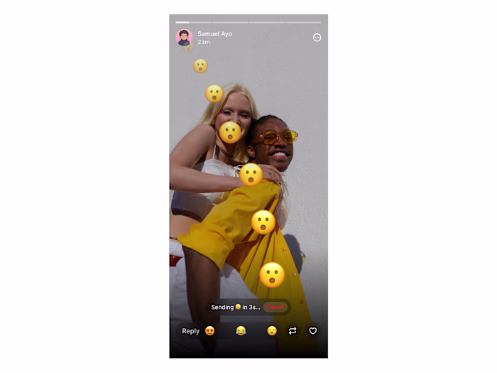 Reacting to a WhatsApp Status