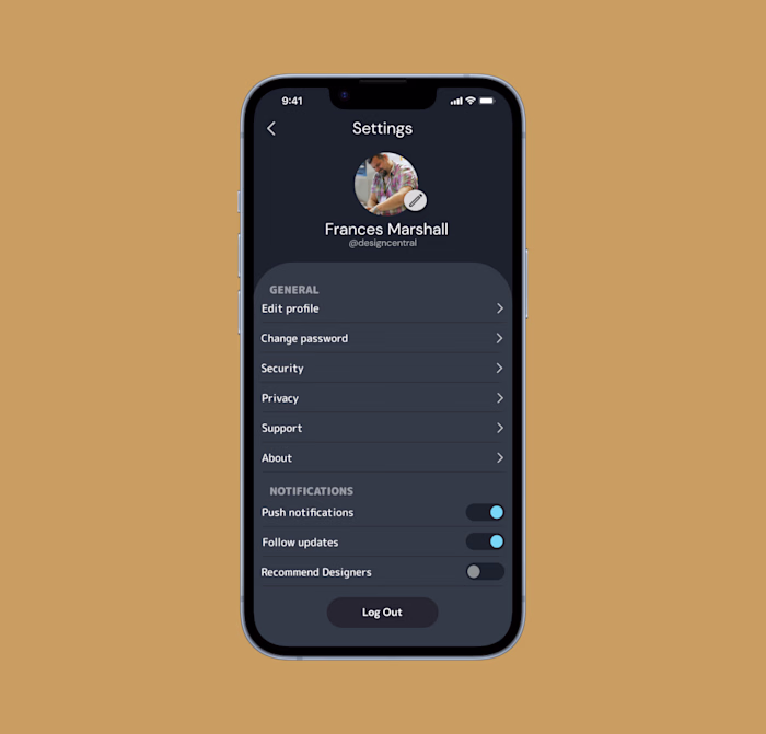 Day 007 — Settings | 100 days UI challenge