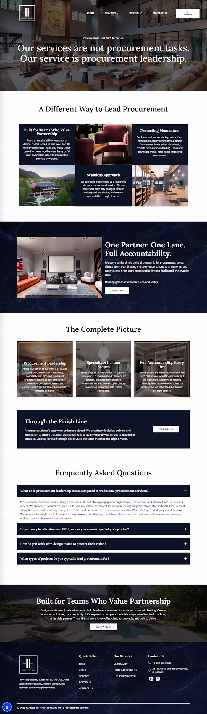 Corporate Website Development for Farrell Flynne
