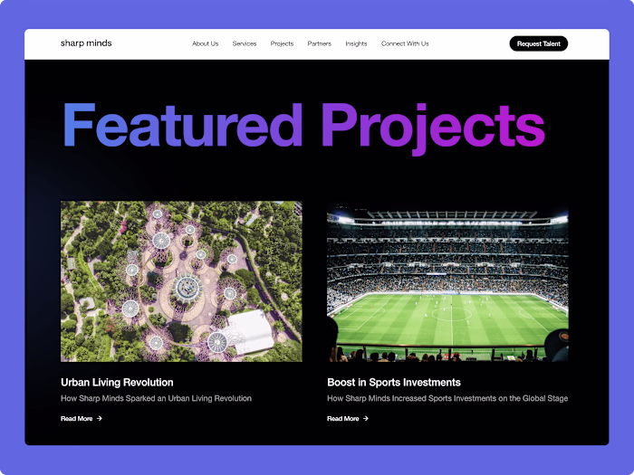 CMS Driven Blog and Case Studies for Sharp Minds