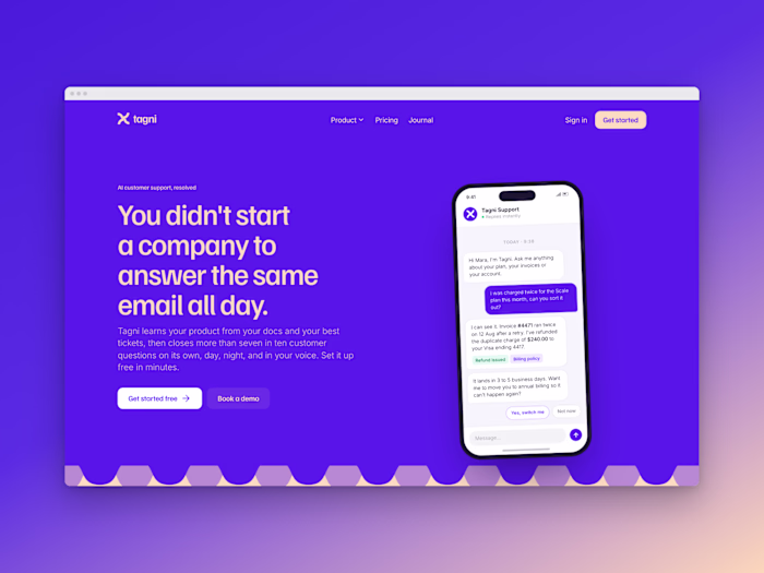 SaaS Marketing Site for Tagni