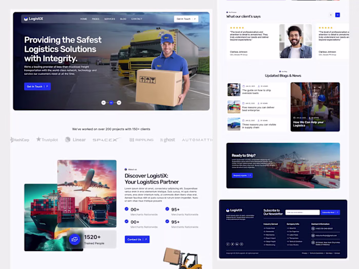 LogistiX - Transport And Shipping Website Design