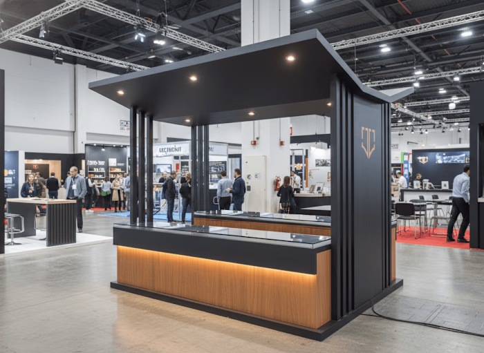 Luxurious Leather Stole Exhibition Booth Design