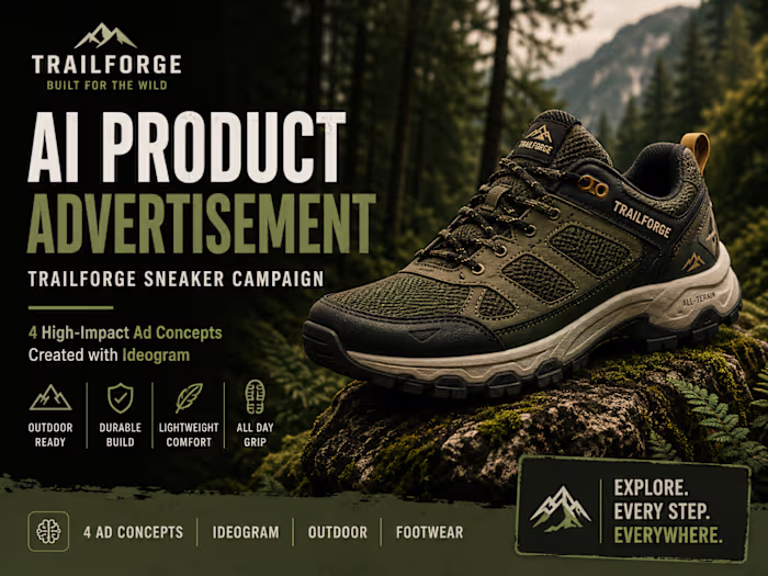 AI Product Advertisement — Trailforge Sneaker Campaign