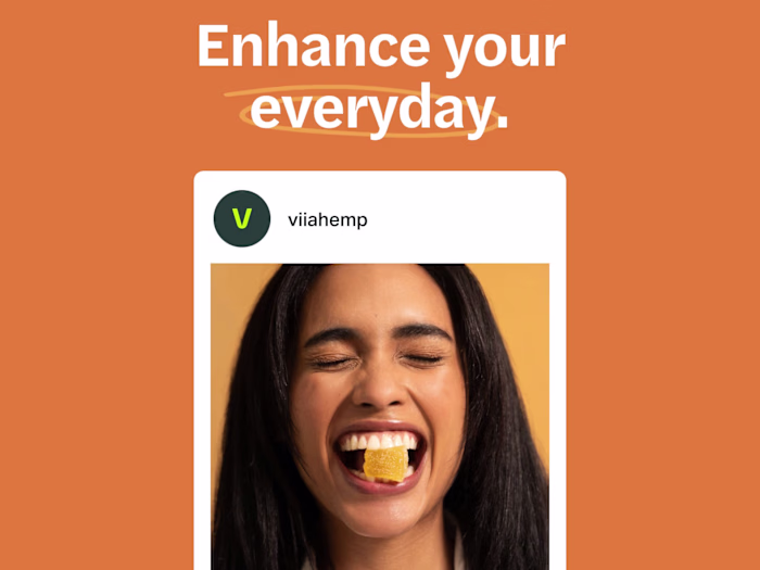 Social media ads creative for VIIA Hemp
