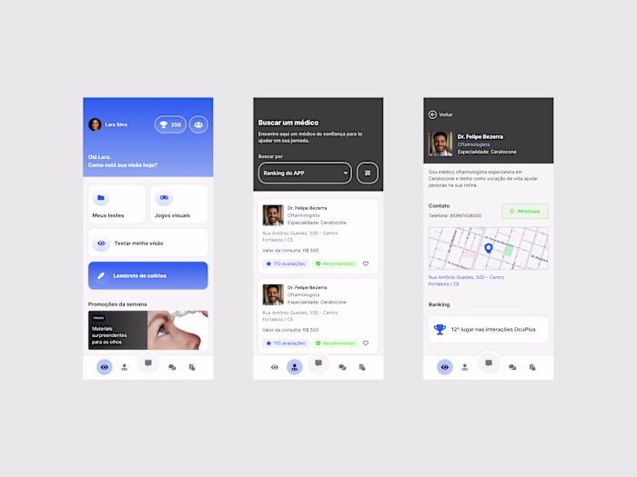 Product Design for Ocuplus - an ophthalmologist app