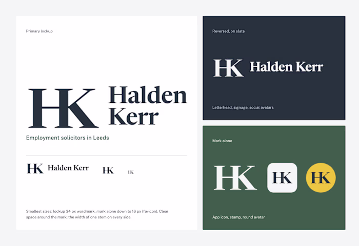 Logo and identity for an employment law firm