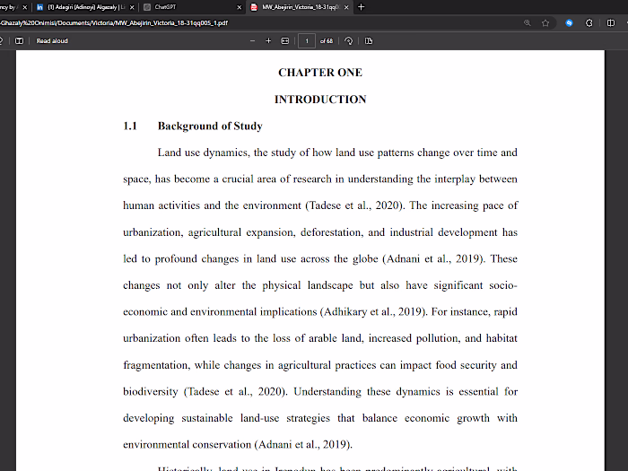 MAPPING LAND USE DYNAMICS IN IREPODUN LAND SPACE USING REMOTE SE