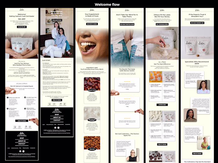 Welcome Flow for Seen Nutrition