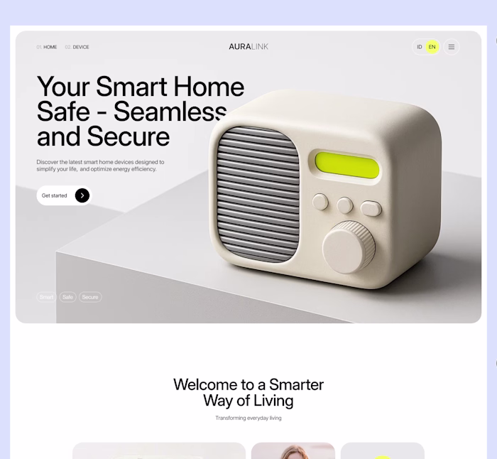 squarespace website design: AuraLink Smart
