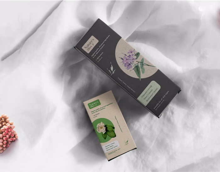 Nature's Bliss skincare brand identity design