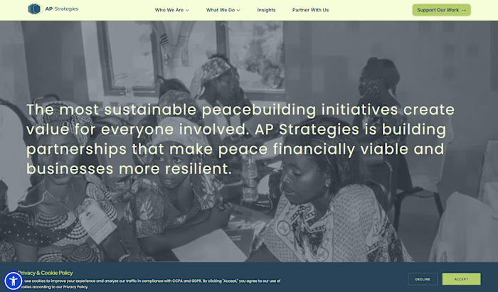Recent web development work for