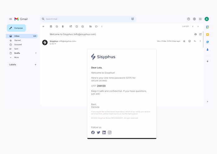 Mail template design