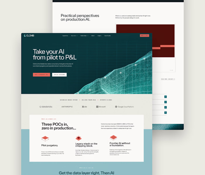 Climb Website Design & Design System