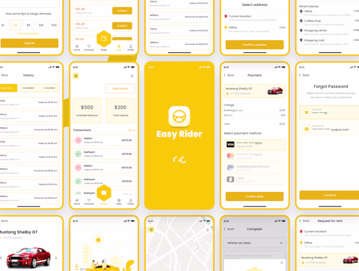 Taxi Booking App UI Kit