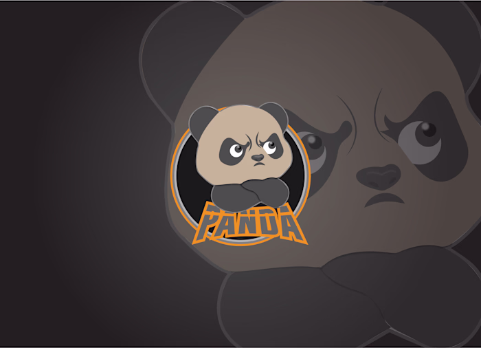 A panda mascot logo designed