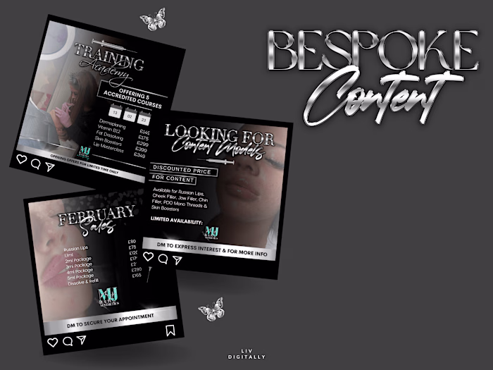🤍 BESPOKE SOCIAL MEDIA POSTS 🤍