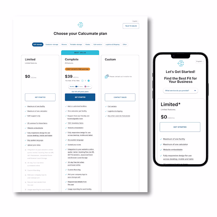 UI Design: Pricing page in Figma