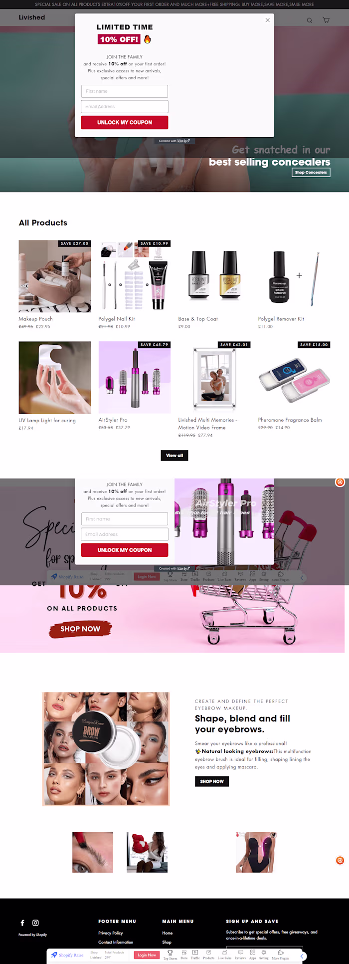 Website Development and Marketing for Livished Clothing Brand