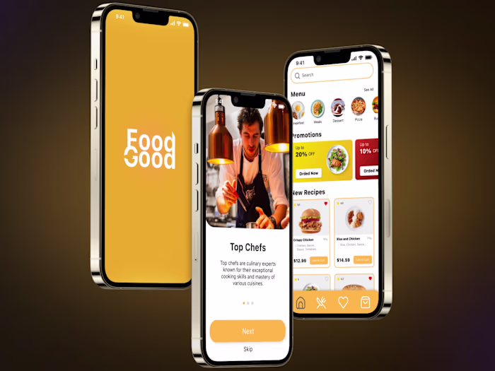 FoodGood Mobile App UI/UX Design Concept