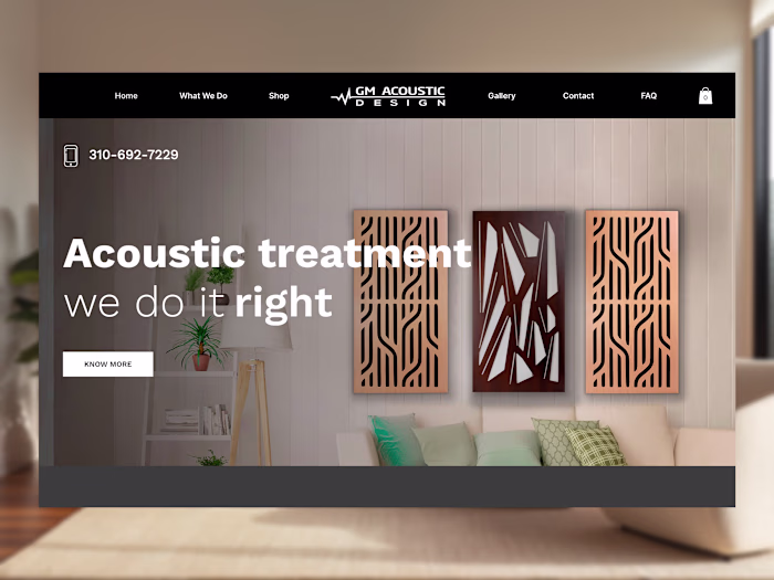 Custom Website Development for GM Acoustic Design