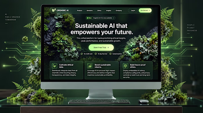 Organic AI — Sustainable AI Website UI/UX Design & Development