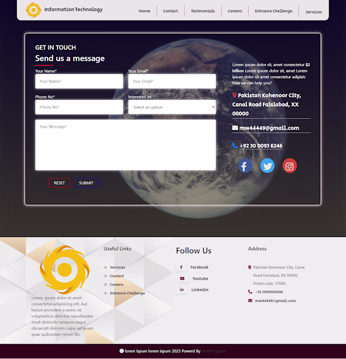 IT Consulting Front-end Website