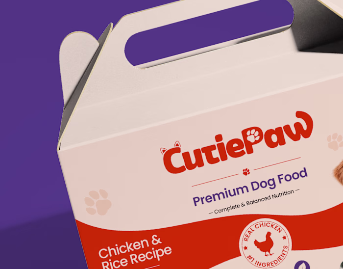 CutiePaw Dog Food Packaging Design