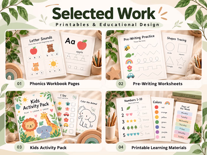 Educational Printables & Kids Activity