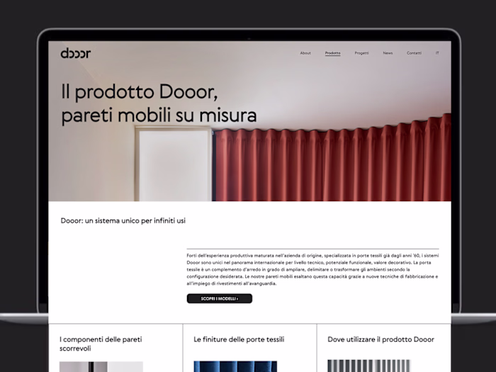 Website designed for Dooor, an