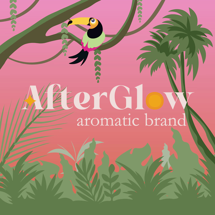 Logo & Postcard for "AfterGlow"