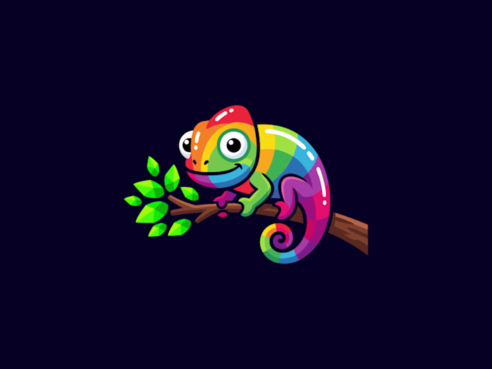 Chameleon Vector Logo Available For