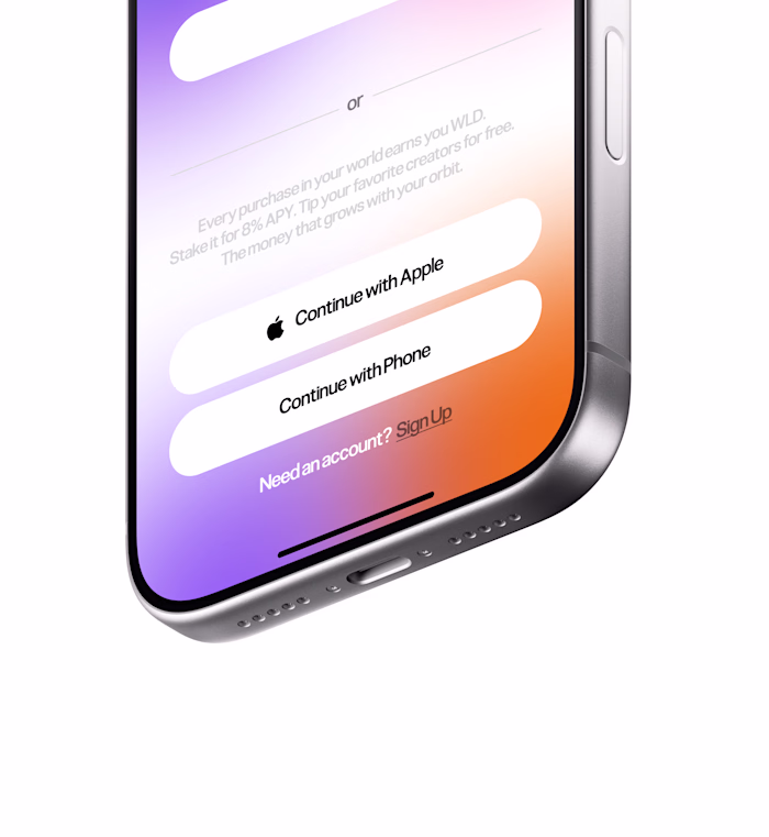 Login design for World Pay