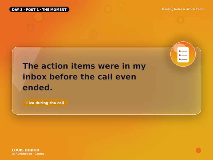 The action items were in