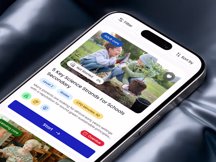 A Course Library That Fits in a Pocket | LMS UX UI Design