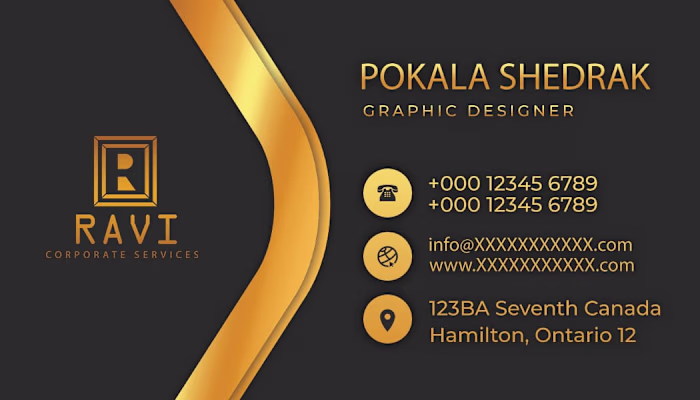 Elegant Black Business Card Design