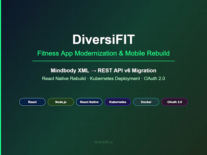 DiversiFIT — Fitness App Modernization & Mobile Rebuild