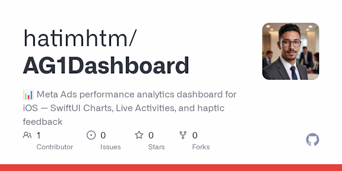 Development of AG1 Dashboard iOS App for Meta