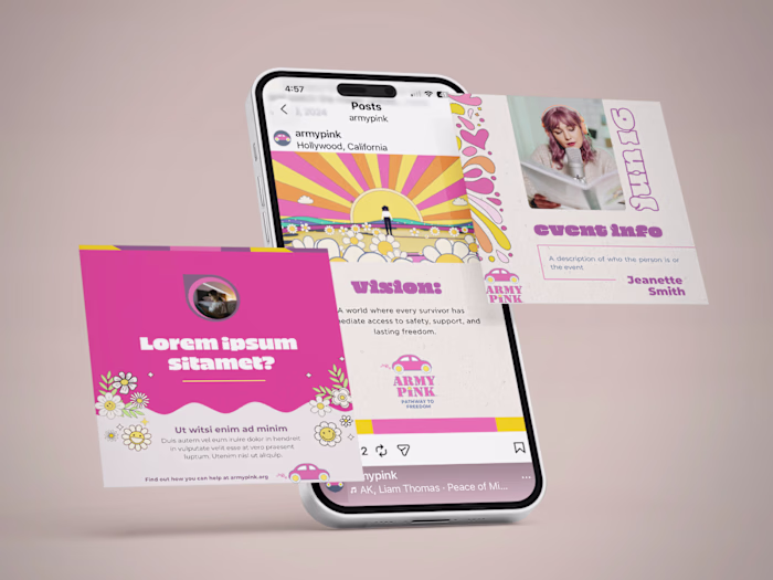 Army Pink Social brand kit
