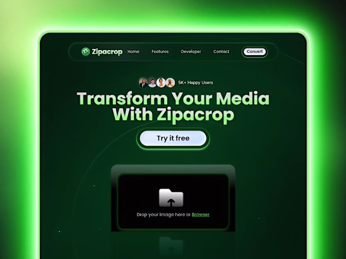 𝗭𝗜𝗣𝗔𝗖𝗥𝗢𝗣 : React Landing Page