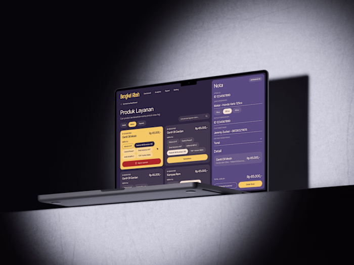 Bengkel Abah POS Dashboard Design