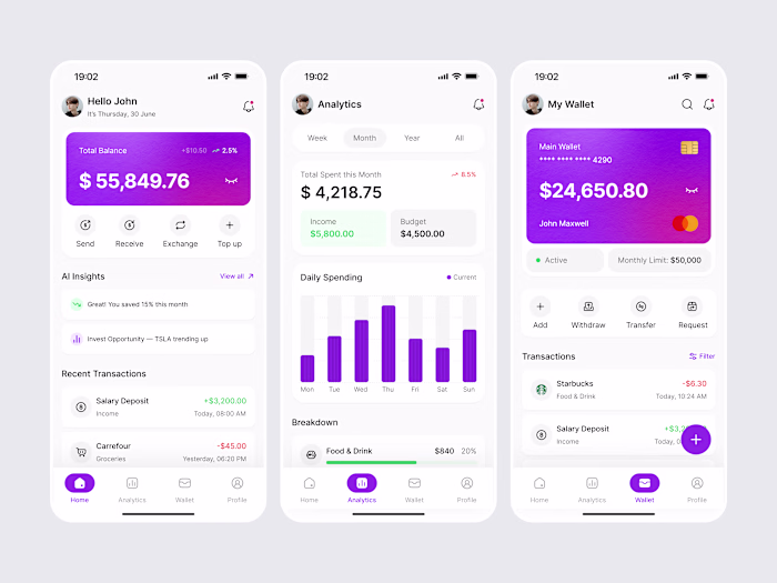 Monex, AI Powered Finance App, UI/UX Case Study