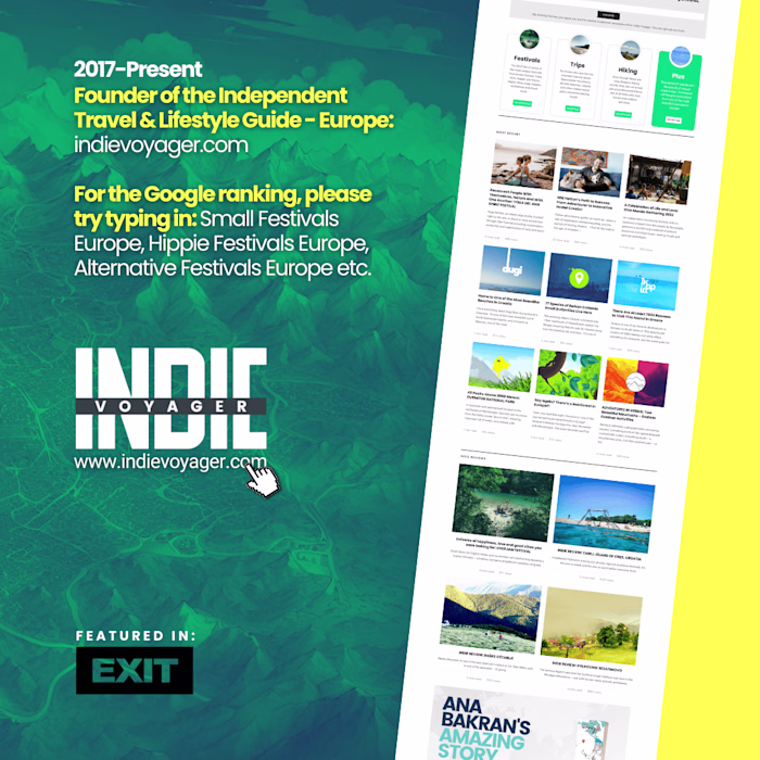 The founder of Indie Voyager travel website
