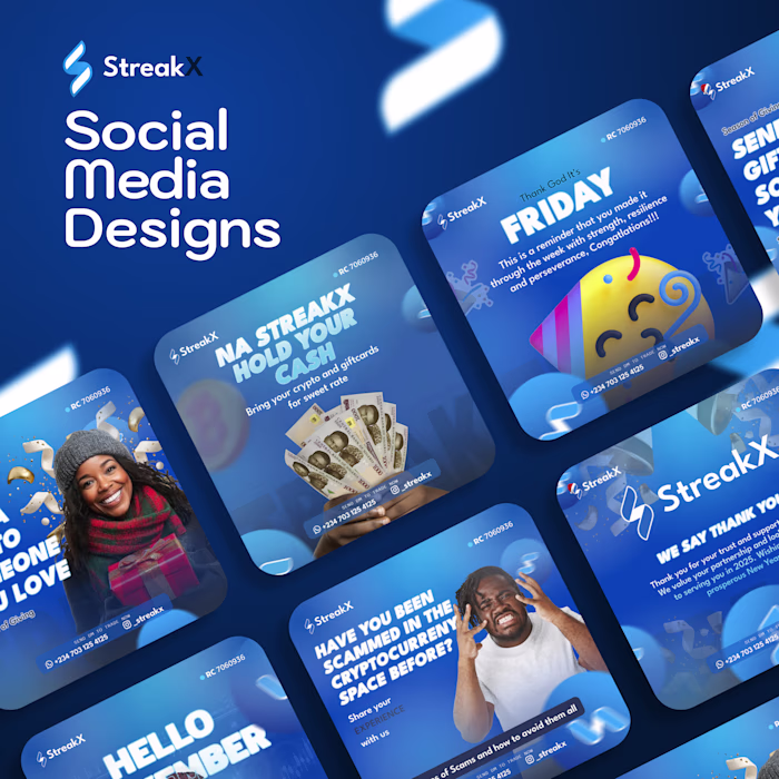 StreakX Social Media Designs
