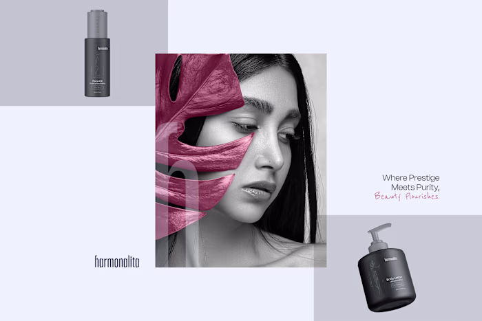 Luxury Skincare Brand Identity & Logo Design | Harmonalita