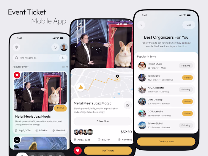 Event Booking & Ticketing App Concept Design