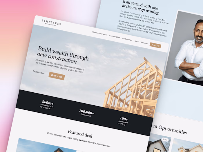 Limitless Website design in Framer