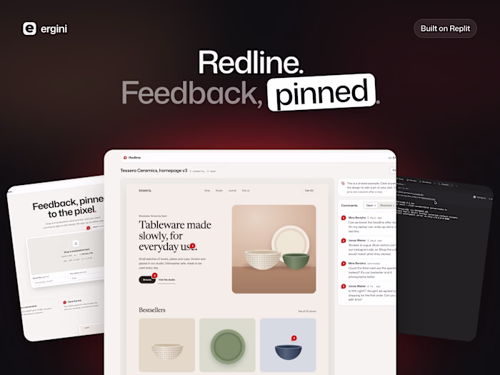 Redline - Design feedback, pinned to the pixel