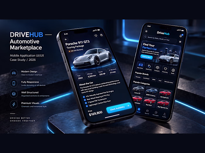 DriveHub — Automotive Marketplace Mobile App
