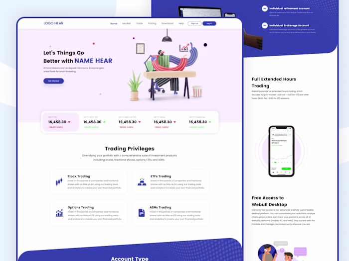 Trading Website Design
